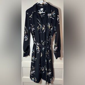 New Without Tags - Women’s A New Day Button Down Floral Dress - Black - Large